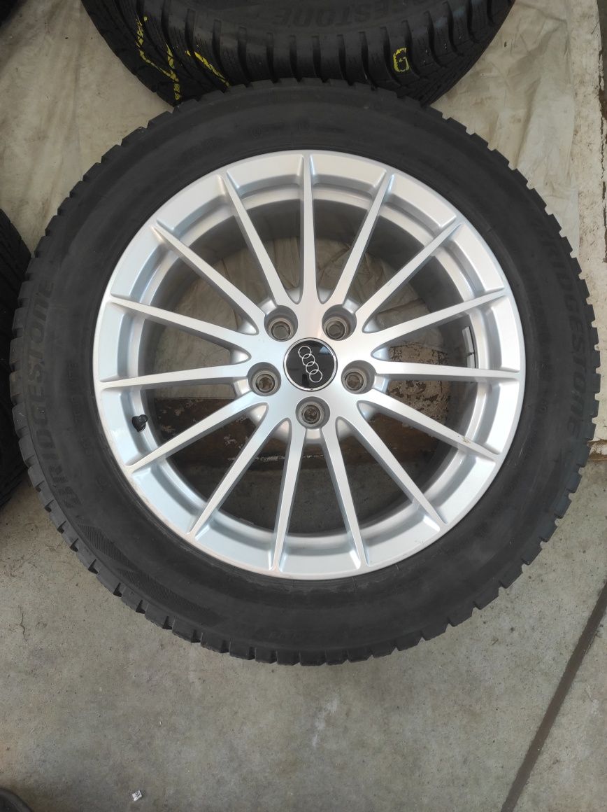 42 Koła Felgi aluminiowe ORYGINAŁ AUDI R 17 5x112 BRIDGESTONE225/50/17