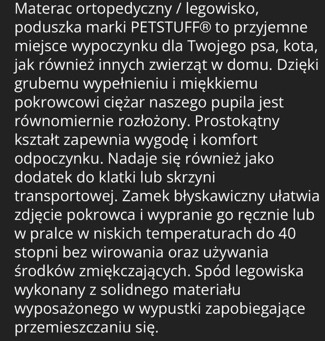 Legowisko ortopedyczne