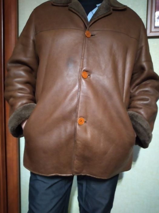 Дублёнка мужская, Турция, на меху, р. 56-58