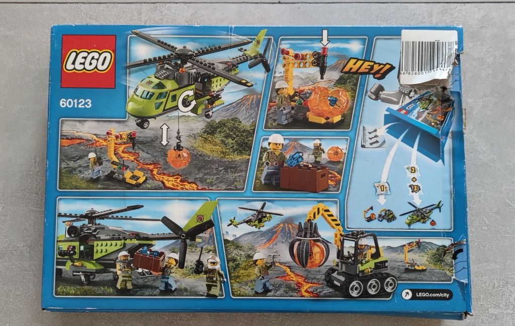 LEGO City 60123 Helikopter dostawczy kompletny pudełko instrukcja