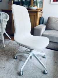 LÅNGFJÄLL Krzesło fotel biurowy, beżowy/biały IKEA stan bardzo dobry
