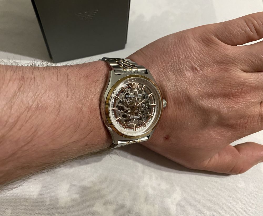 Оригинал Часы Emporio Armani AR60002 Skeleton мужские