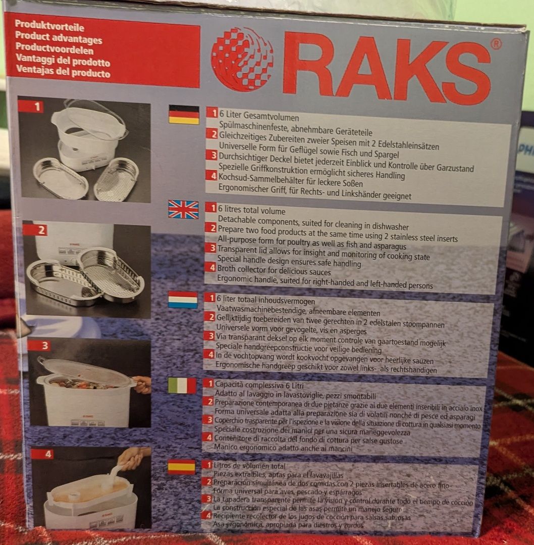 Raks urządzenie do gotowania na parze