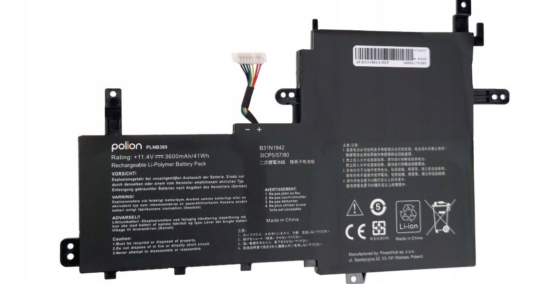 Bateria B31N1842 do Asus V5050E S5500F V5100E M5100U