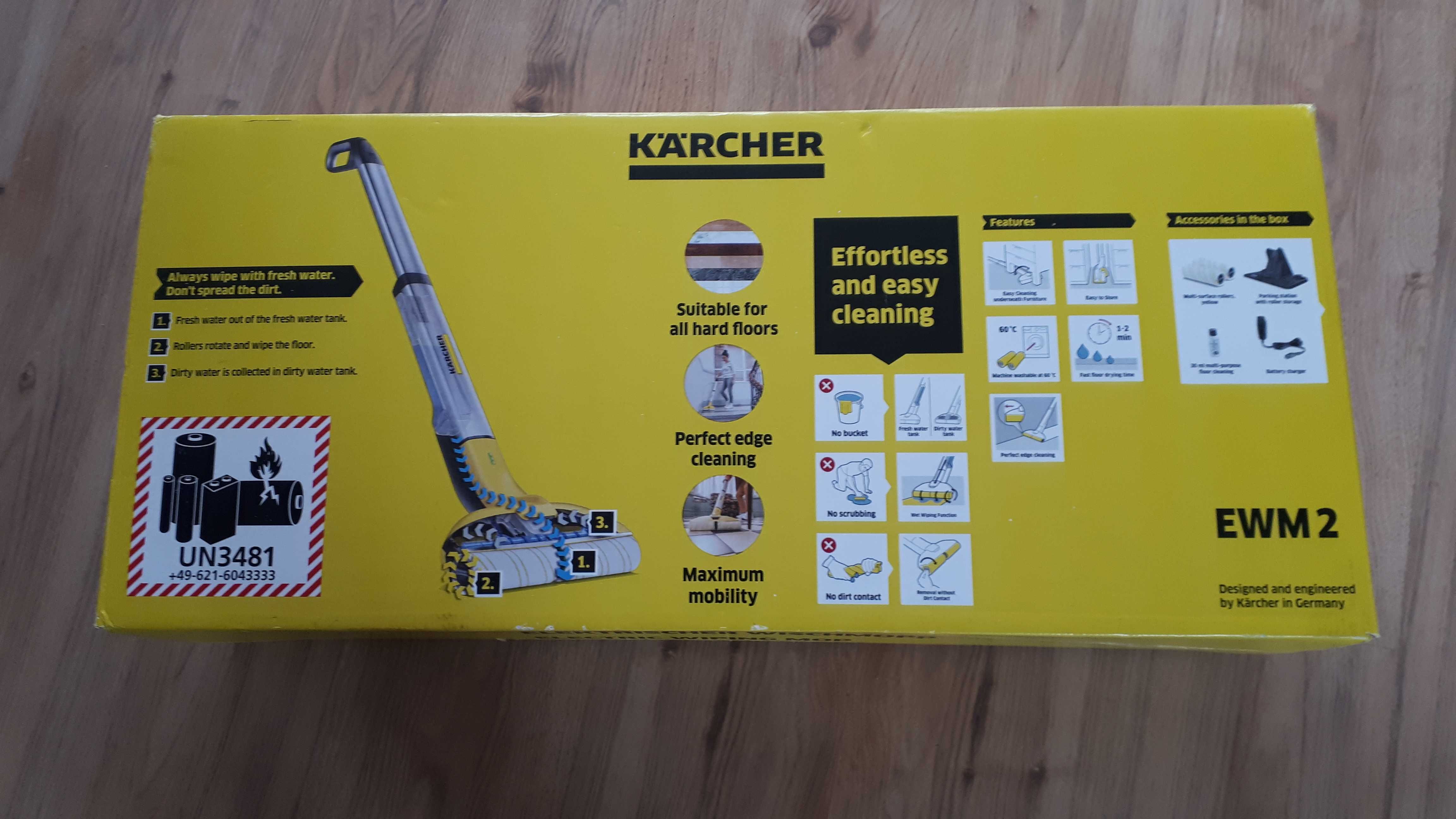 Mop bezprzewodowy elektryczny Karcher  EWM 2 1.056-300.0 NOWY