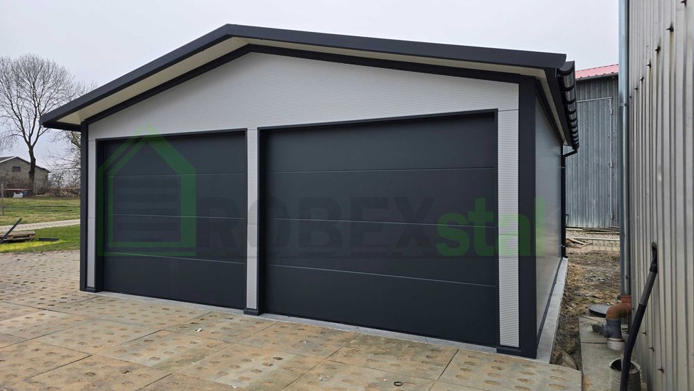 Garaż ocieplany NA ZGŁOSZENIE 35m2 z płyty warstwowej MONTAŻ CAŁY KRAJ