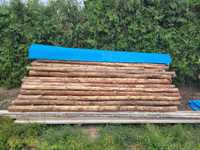 Stemple okorowane budowlane drewniane
