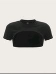SHEIN Top t-shirt damski czarny S / M