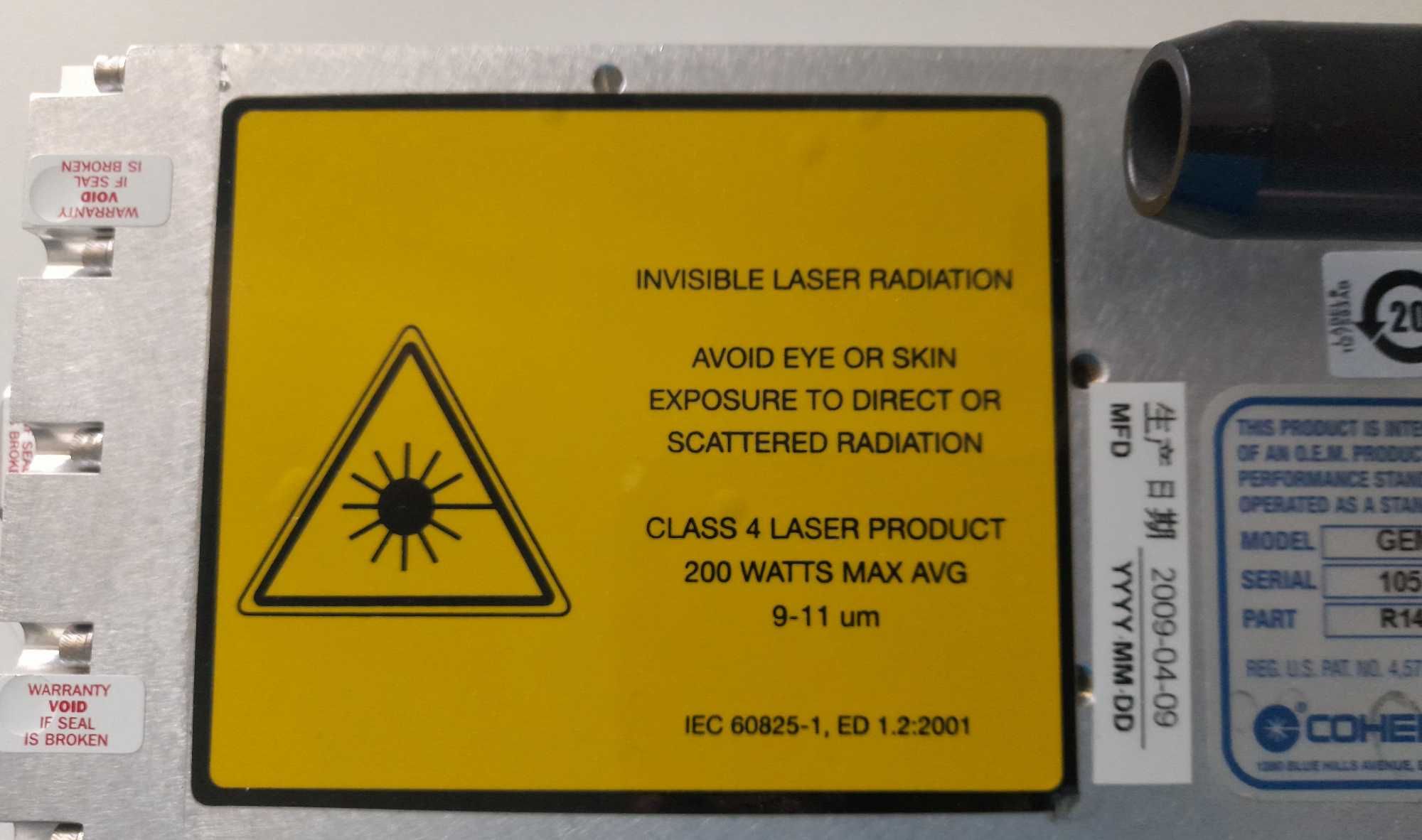 Laser COHERENT GEM-100 com Fonte de Alimentação D1000A