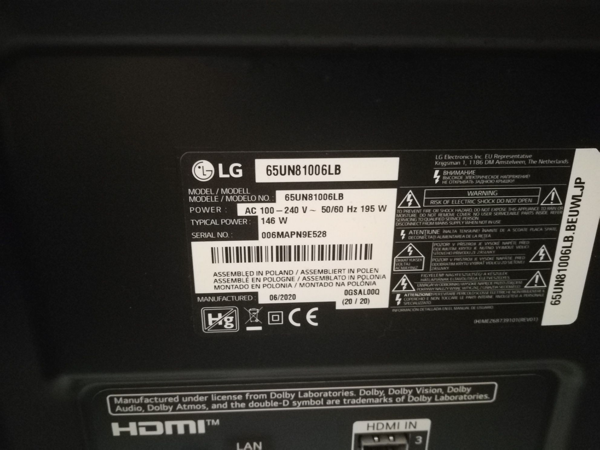 Tv LG para pecas