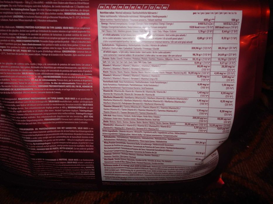 Wyprzedaż->TREC GAINER XXL 3000G SOLID MASS czekolada na masę ,białko!