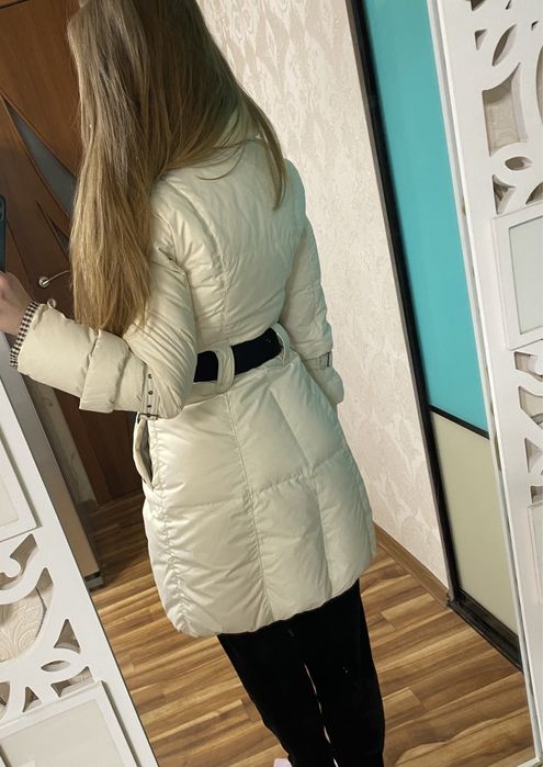 Пуховик с жилеткой и поясом