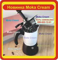 Гейзерная Кофеварка с прозрачной крышкой Moka Cream На 3 Чашки Edenber