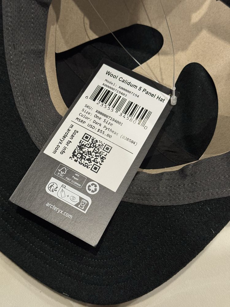 Кепка Arc'teryx Wool Calidum 5 Panel оригінал оригинал