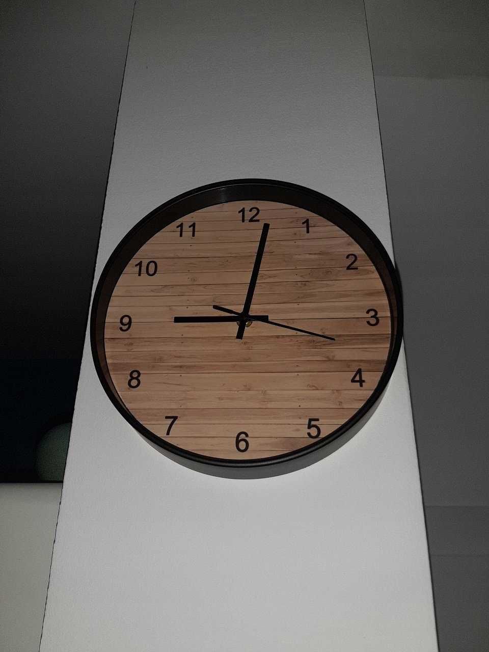 Nowoczesny Cichy Zegar Ścienny Drewno 25 Cm Minimalistyczny