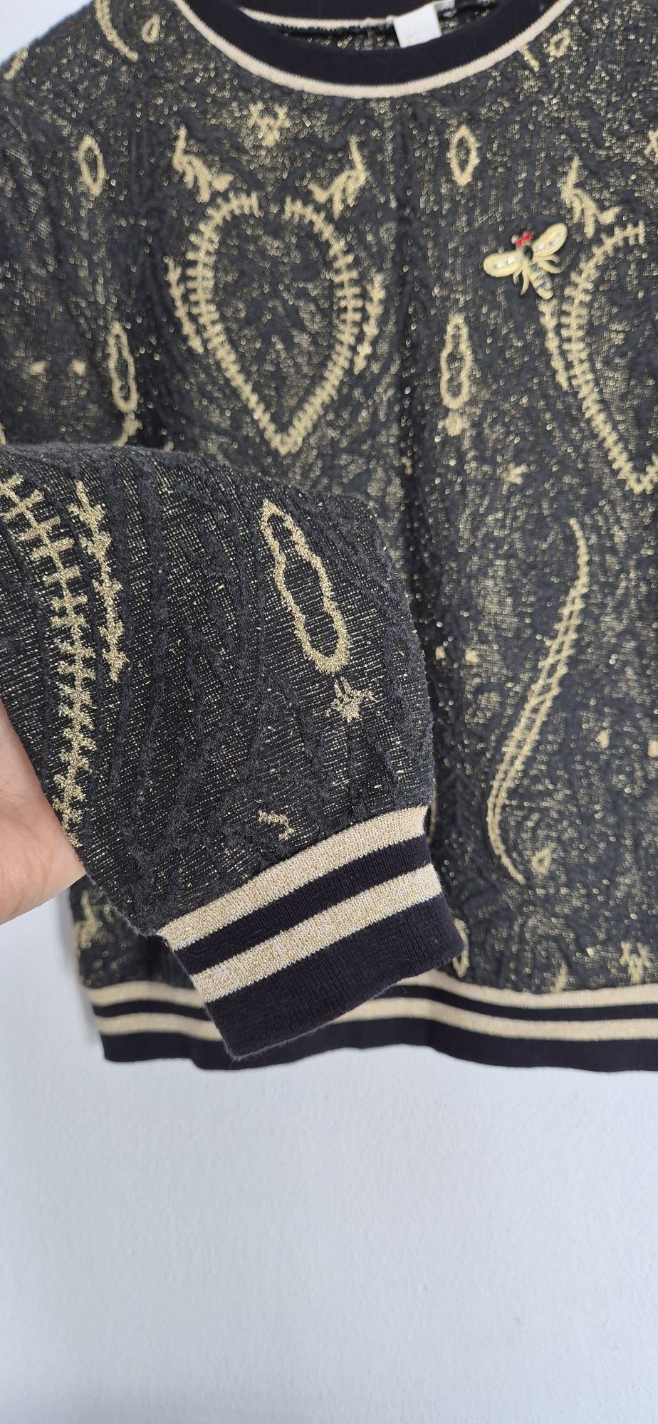 Sweter damski z broszką H&M S
