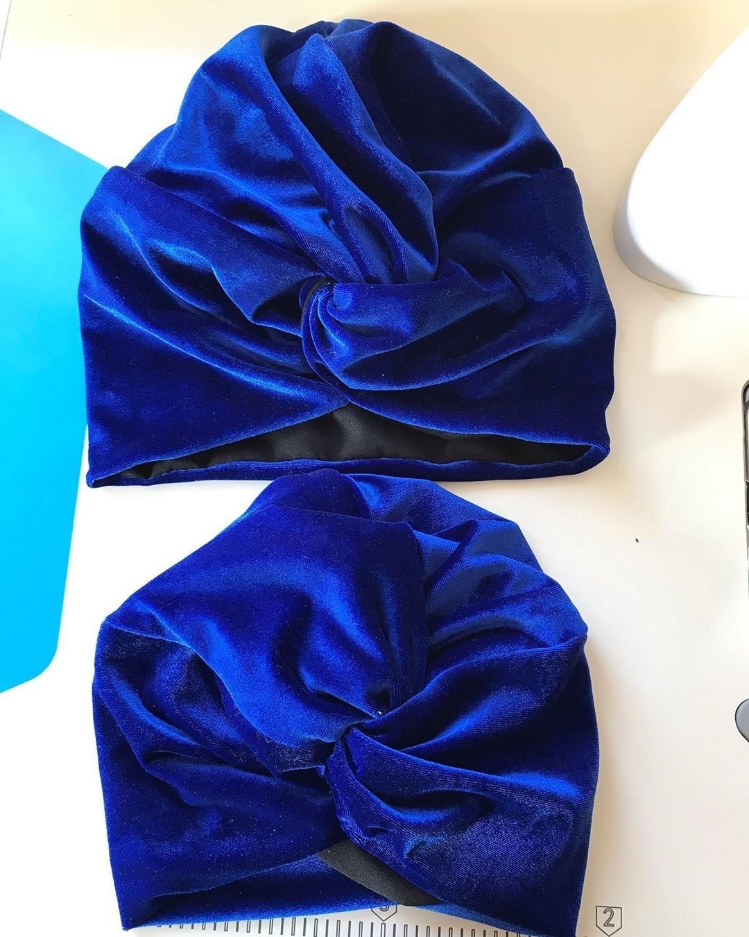 Czapka turban welurowy, hidżab, czapka po chemioterapii
