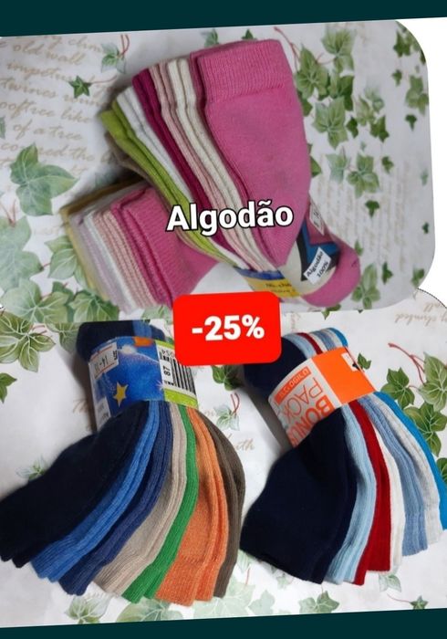 14 pares de meias e soquetes novas de bebé