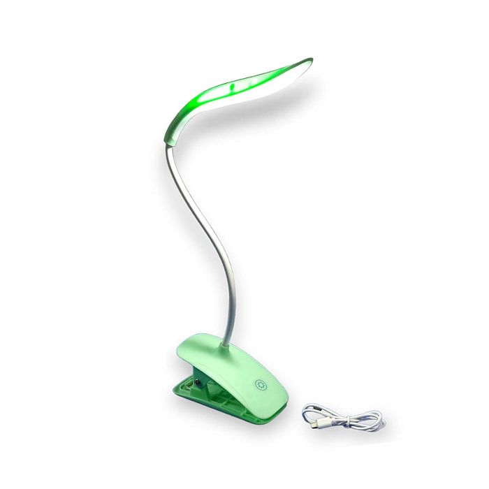 Аккумуляторная настольная лампа на прищепке