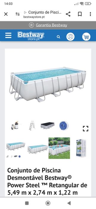 Piscina bestway power steel pool