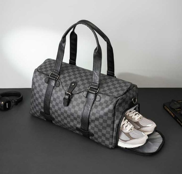 Чоловіча мужская стильная брендоваямодная сумка з відділом для взуття