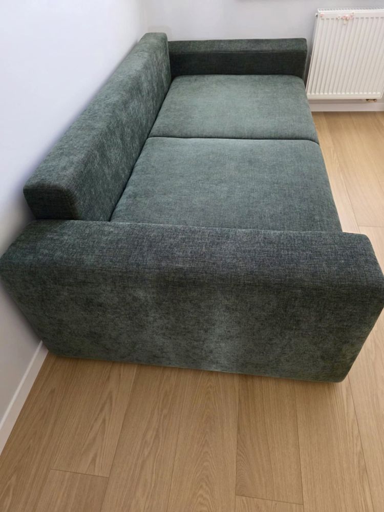 Sofa ciemnozielona z funkcją spania Black Red White nowa