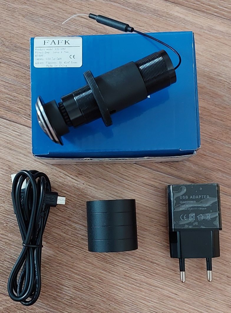 (НОВЫЙ) Охранная мини WiFi IP камера дверной глазок HQcam XJD-105C