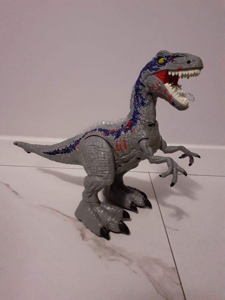 Elektroniczny dinozaur T-Rex -  LED Blue Jurassic World