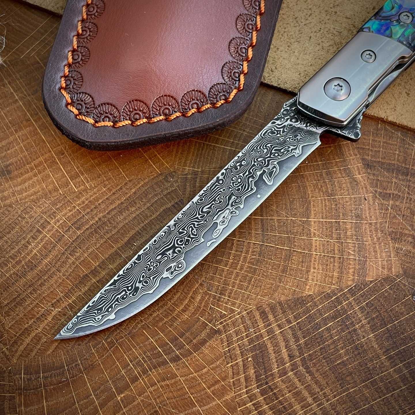 Ніж складаний Gentleman. Карманный EDC нож. Сталь дамаск.