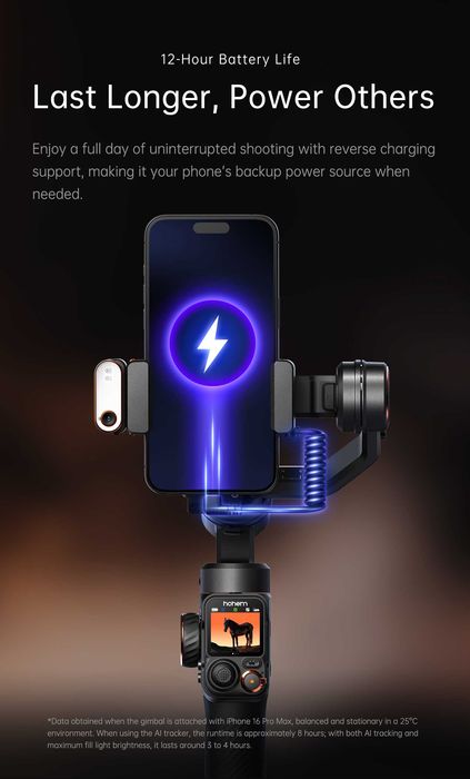 Hohem iSteady М7 стабілізатор з Ai Face Tracking, 3-Axis Phone Gimbal