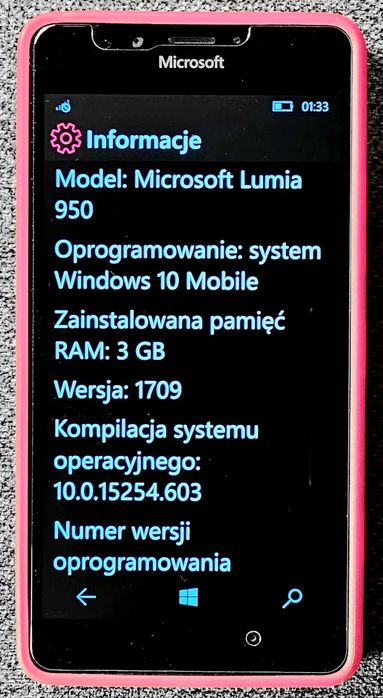 Microsoft Nokia Lumia 950 3 GB RAM 32 GB blak ETUI DODATKOWA BATERIA