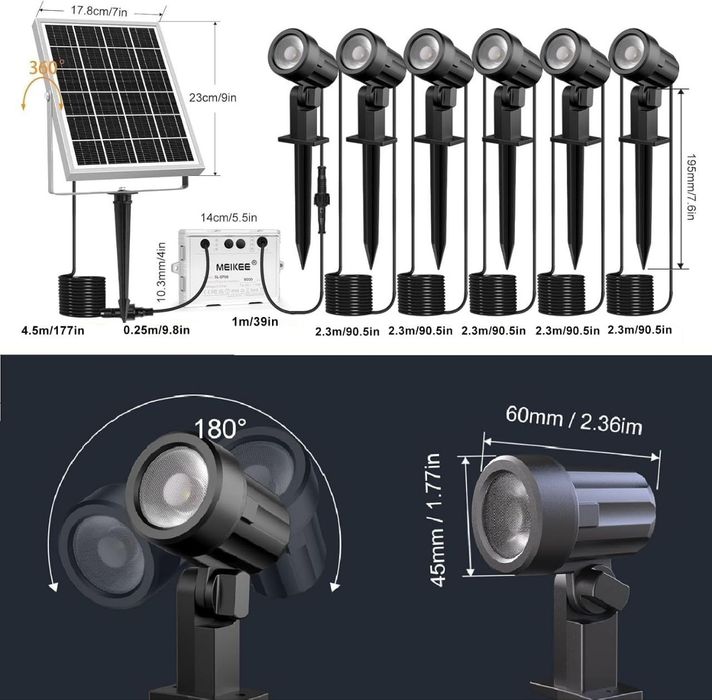 Сонячні ландшафтні ліхтарі 6 шт