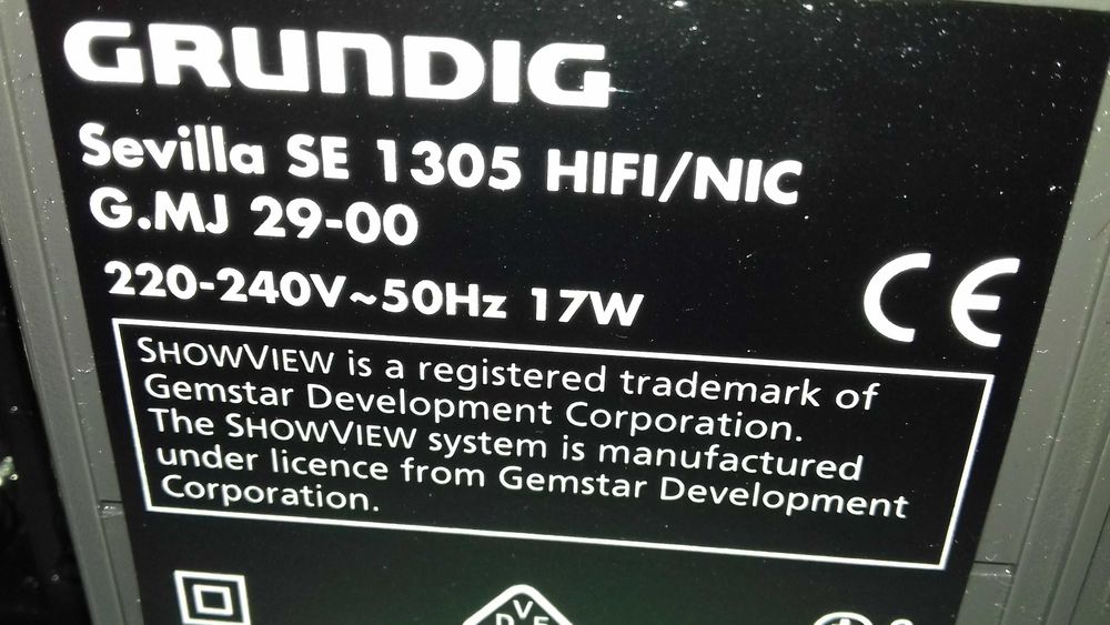 Magnetowid GRUNDIG SE 1305  HIFI/NIC