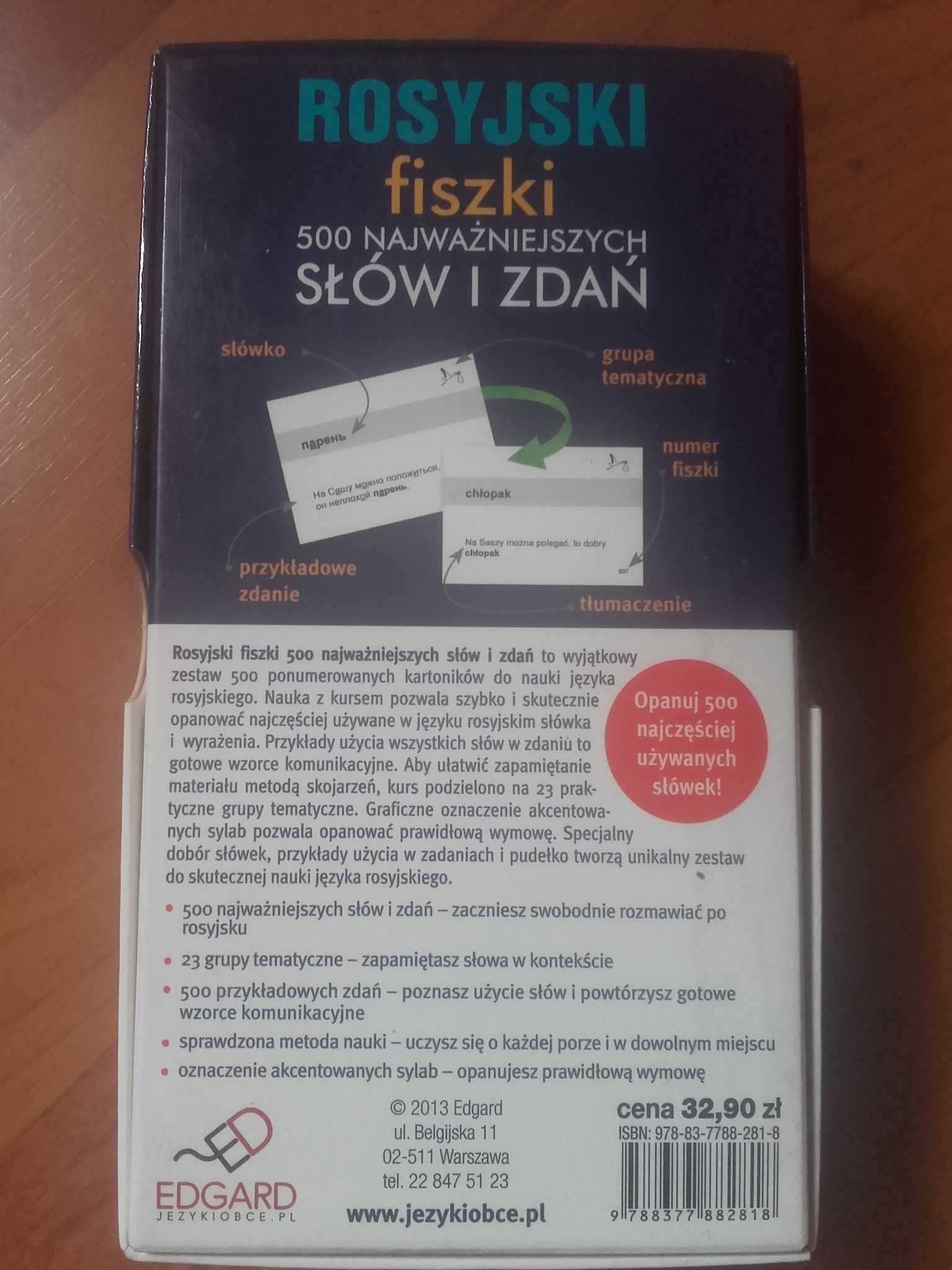 FISZKI Rosyjski dla początkujących 500 najważniejszych słów i zdań