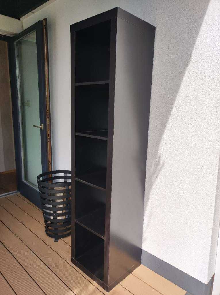 Regał IKEA EXPEDIT 1x5 (184,5 x 44 x 39) czarnobrązowy