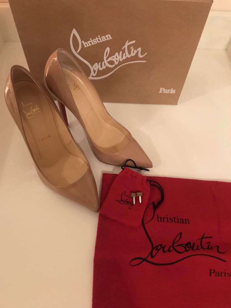 Beżowe szpilki Christian Louboutin Pigalle rozmiar 37,5 [nowe]