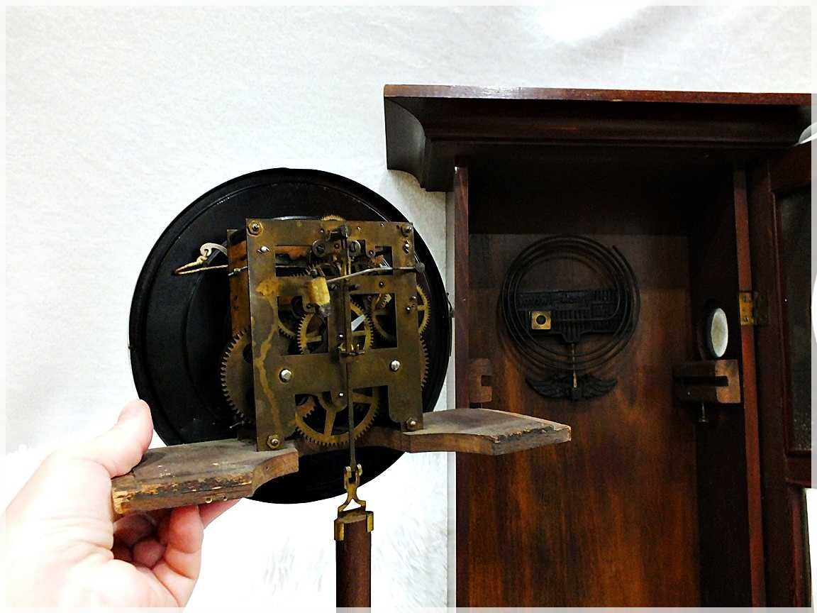 Stary zegar wiszący KIENZLE UHREN ponad 100lat z kluczykiem