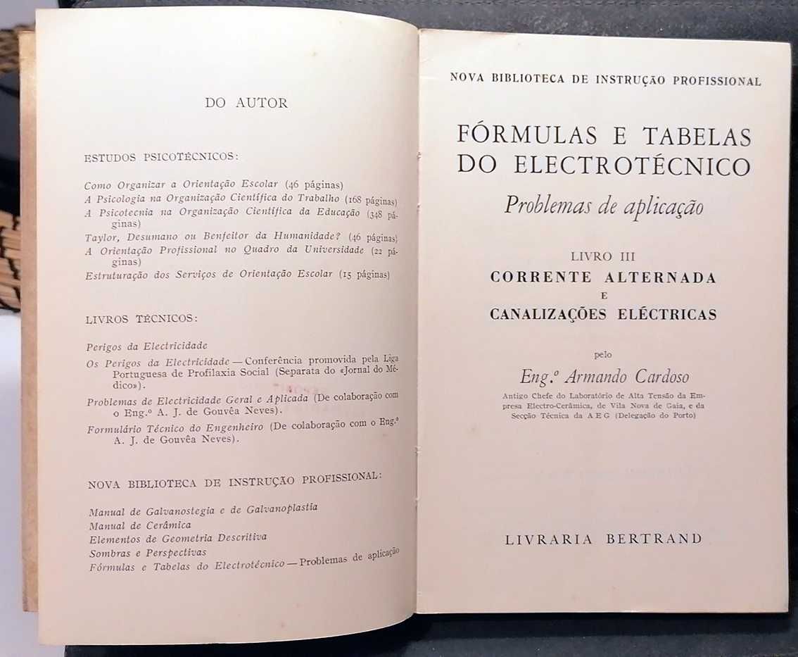 Fórmulas e Tabelas do Electrotécnico (Livro III)