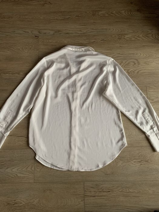 Biała lekka elegancka koszula na długi rękaw rozmiar M H&M