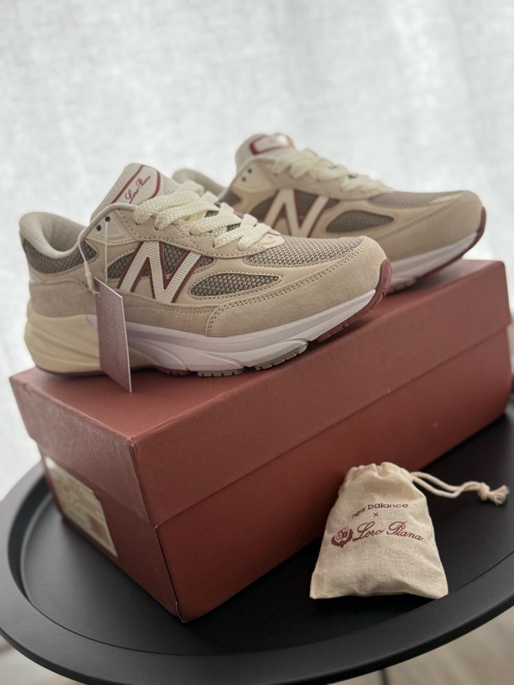 New Balane 990v6 x Loro Piana Raw Cashew кеди кроссовки кросівки жіноч