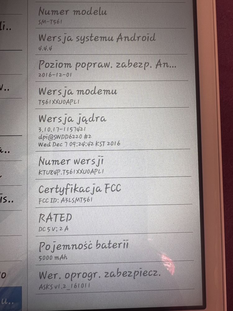 Tablet samsug Galaxy Tab E bialy