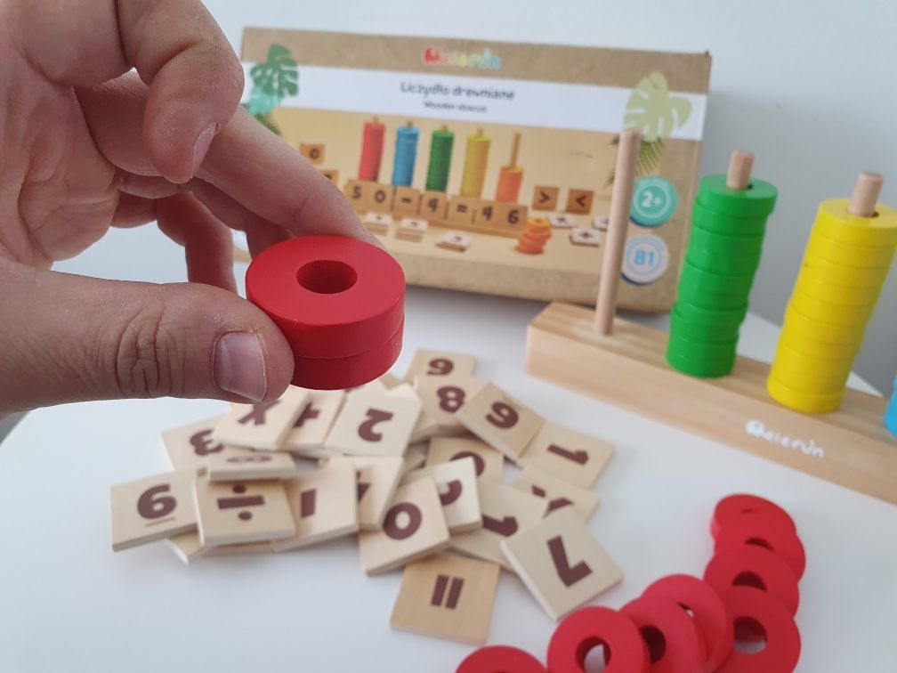 Liczydło Drewniane Elefun. Drewniany Sorter. Montessori.