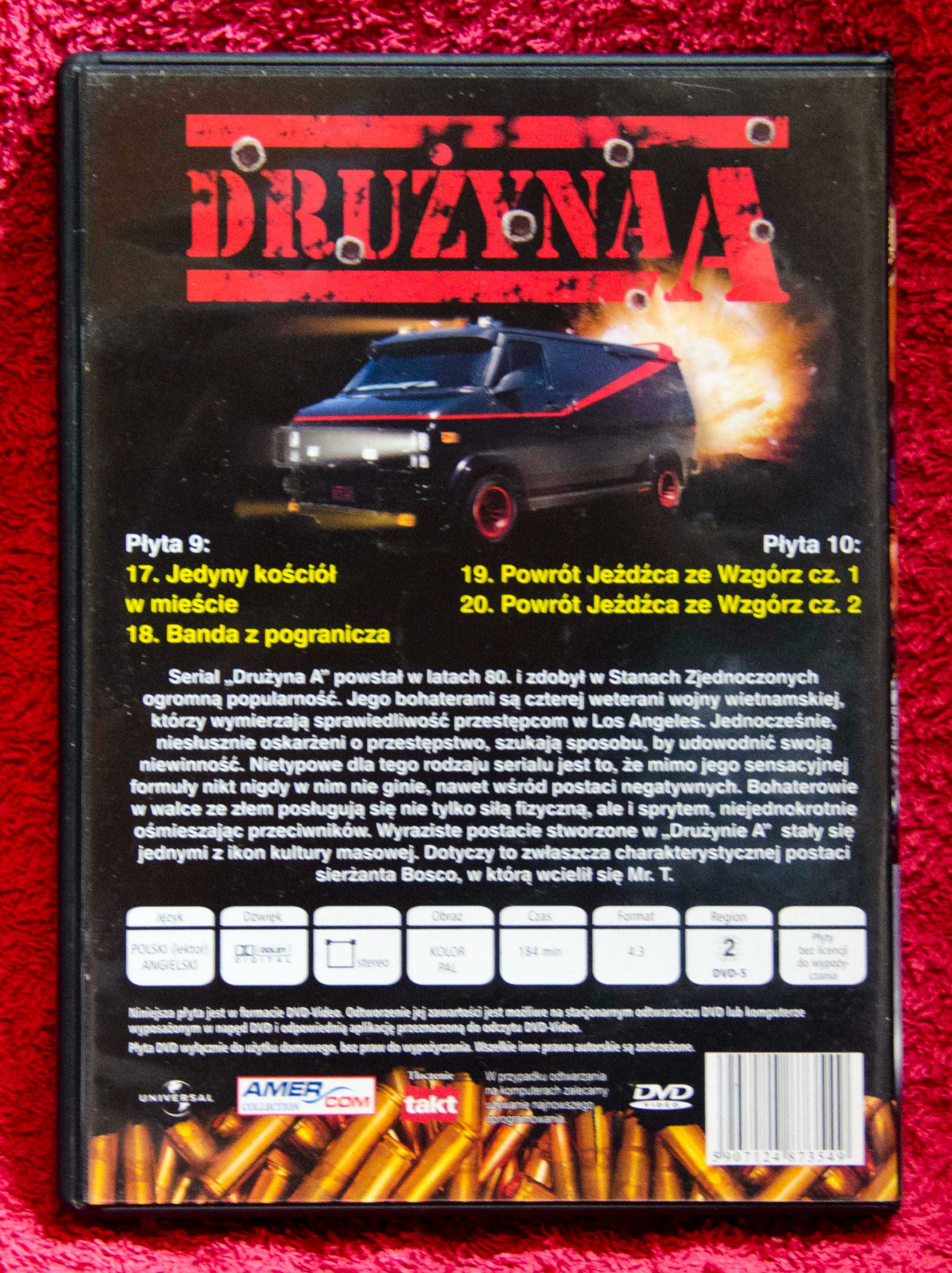 dvd Drużyna A, cz 5, płyta 9, 10 stan bdb