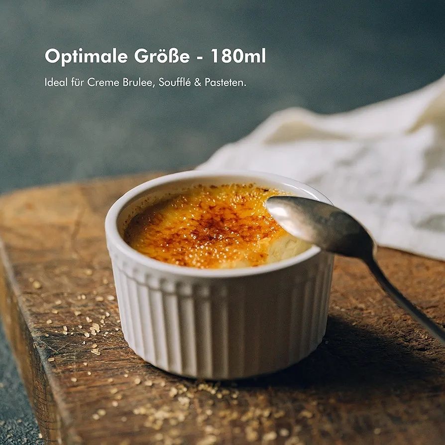 Kivy Zestaw 6 ceramicznych miseczek do Brulee