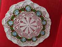 Mandala em linha de crochet 30cm de diâmetro