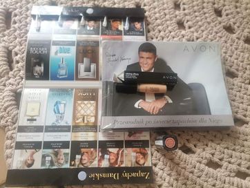 Avon korektor,pomadka 2 zestawy próbek perfum