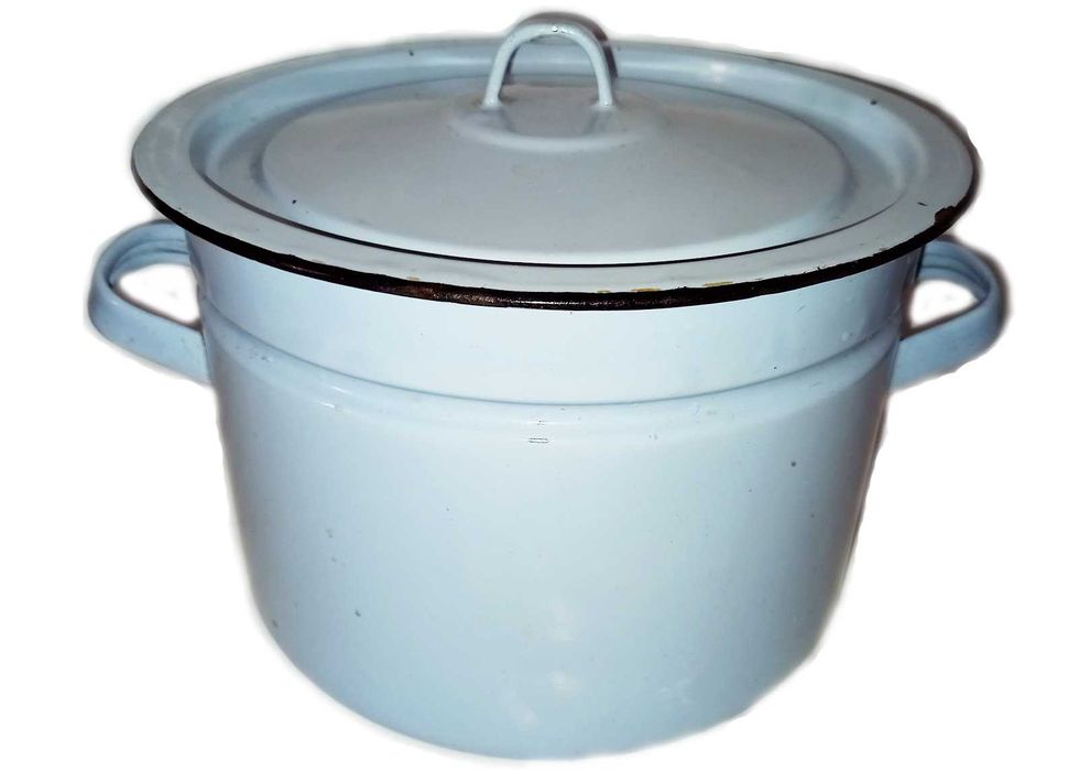 Хоз инвентарь Ведро с крышкой Большая эмалированная кастрюля 10 л СССР