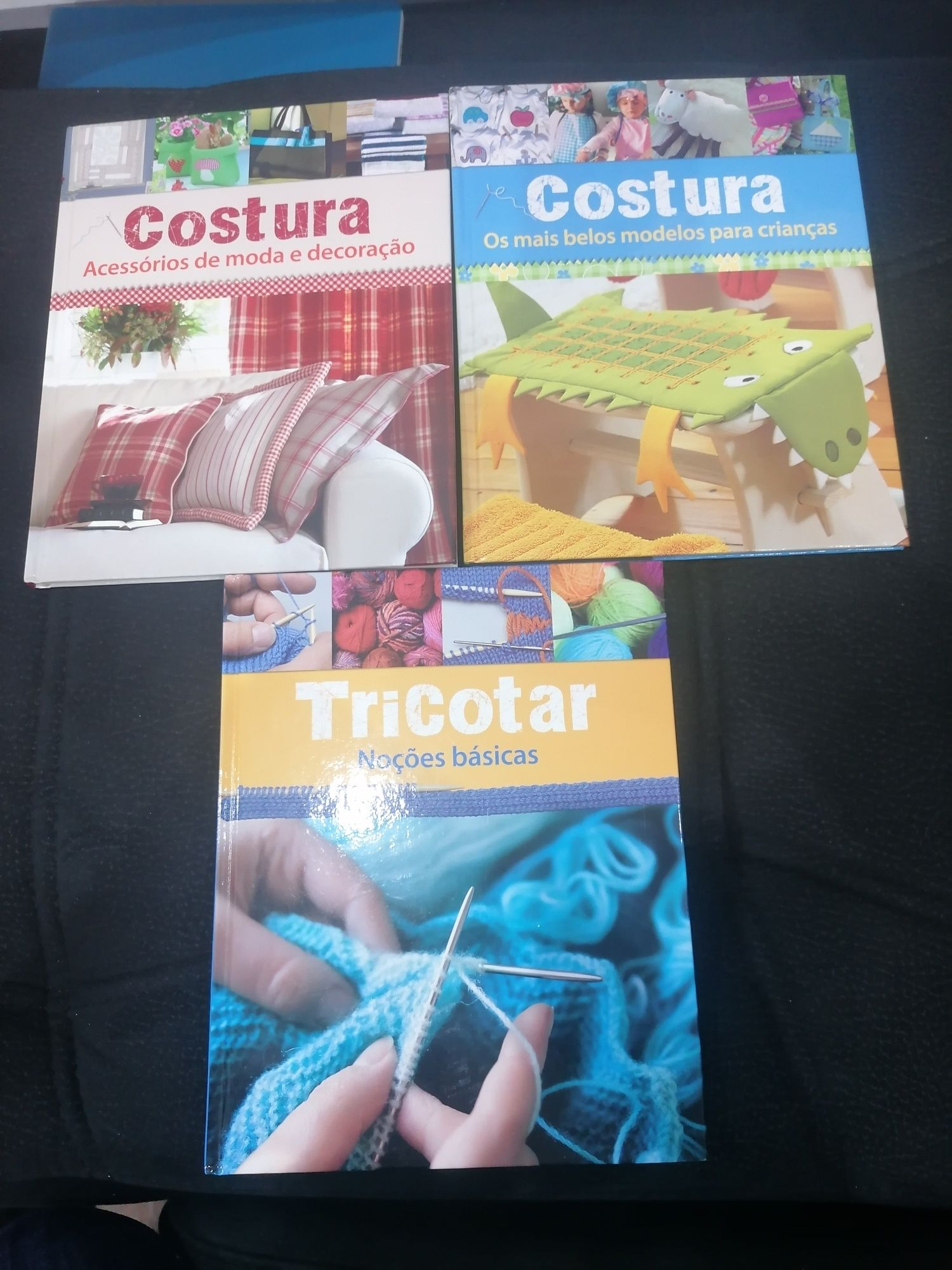 Livros de costura e tricotar : conjunto de 3