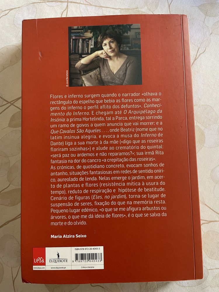 As Flores do Inferno e Jardins Suspensos Vol. II de Os Romances de António Lobo Antunes de Maria Alzira Seixo