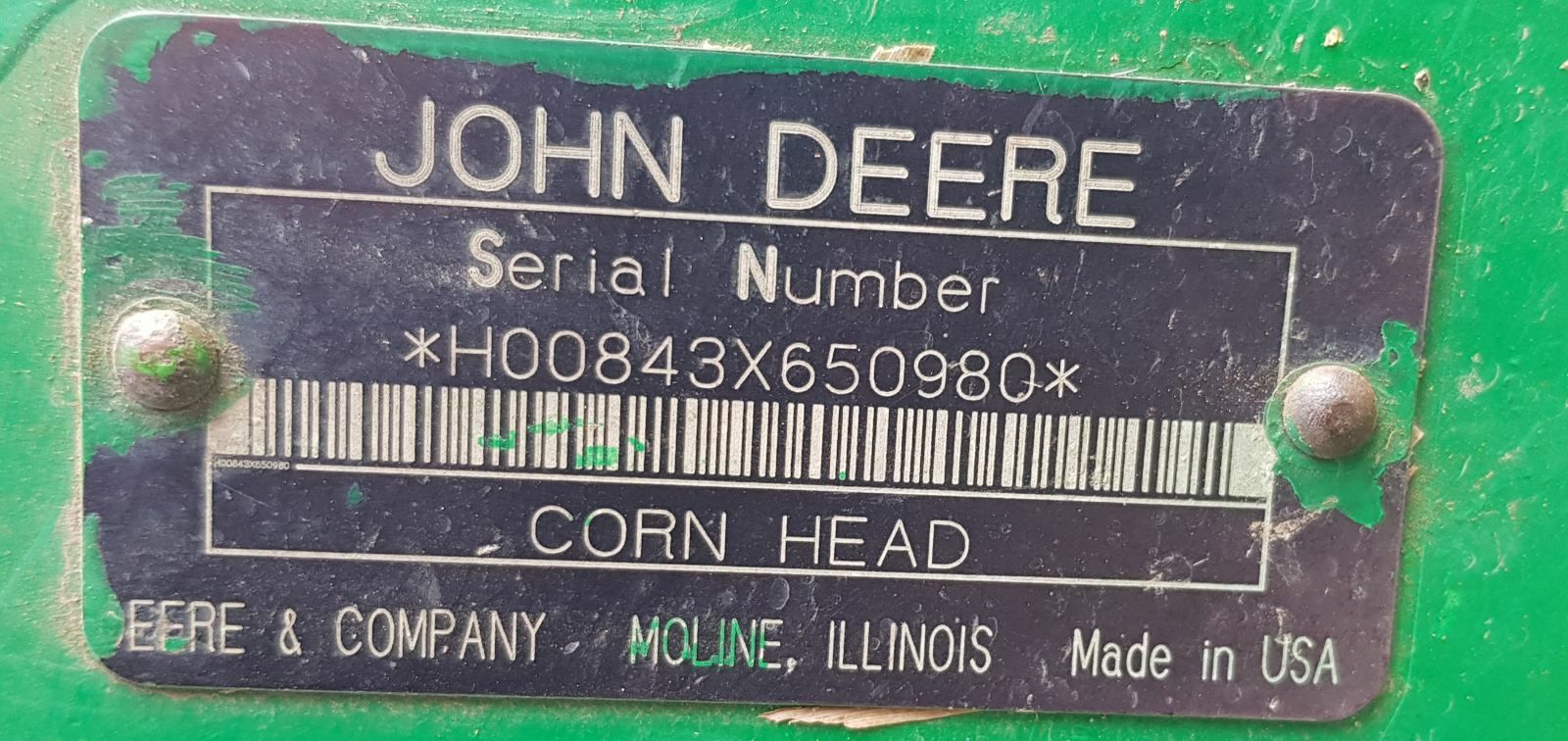 Жатка John Deere 843